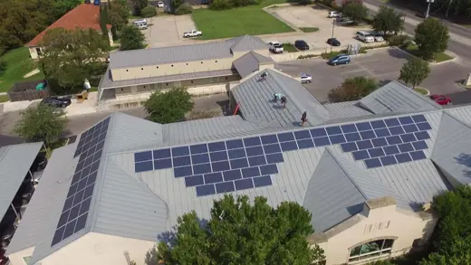 A completed commercial solar installation by Advanced Solar, photo 18