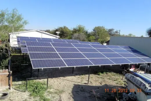 A completed ground-mount solar installation by Advanced Solar, photo 1
