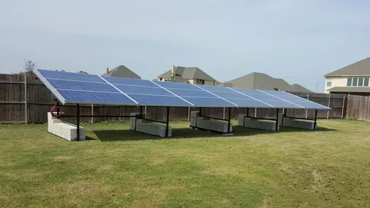 A completed ground-mount solar installation by Advanced Solar, photo 2