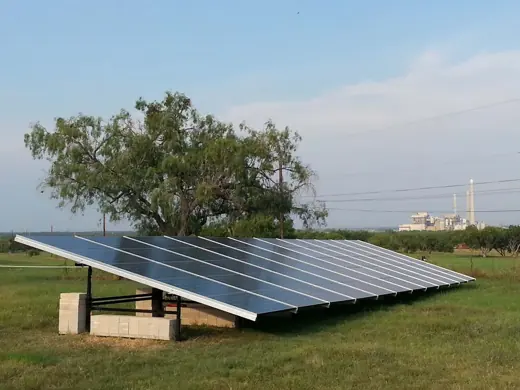 A completed ground-mount solar installation by Advanced Solar, photo 7